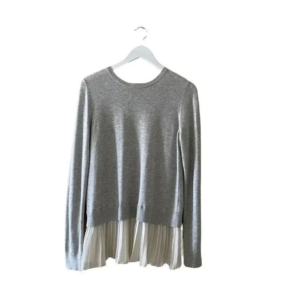 Nordstrom Chelsea 28 pleated hem sweater w/ split back Office Career SZ M #1400 - Picture 12 of 14